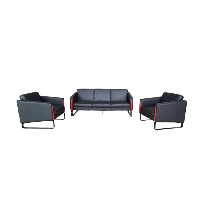 BỘ GHẾ SOFA CHÂN SẮT SF705 DA ĐEN