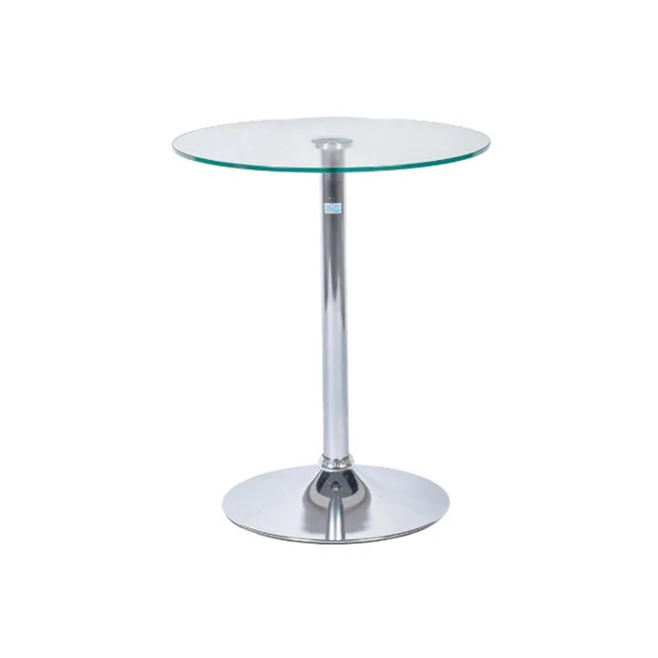 BÀN CAFE MẶT KÍNH TRÒN BCF106T TRẮNG