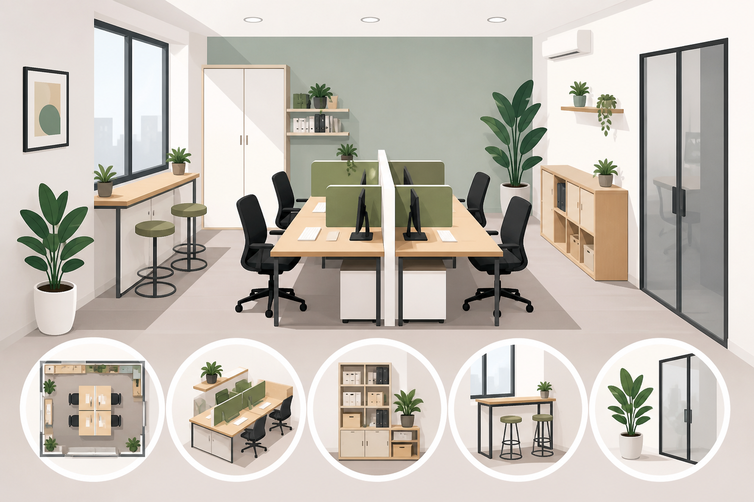 Bí quyết bố trí nội thất văn phòng nhỏ chuyên nghiệp